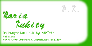 maria kukity business card